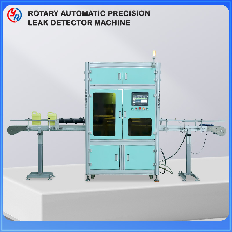 EIGHT-STATION HIGH SPEED ROTARY LEAK  DETECTION MACHINE