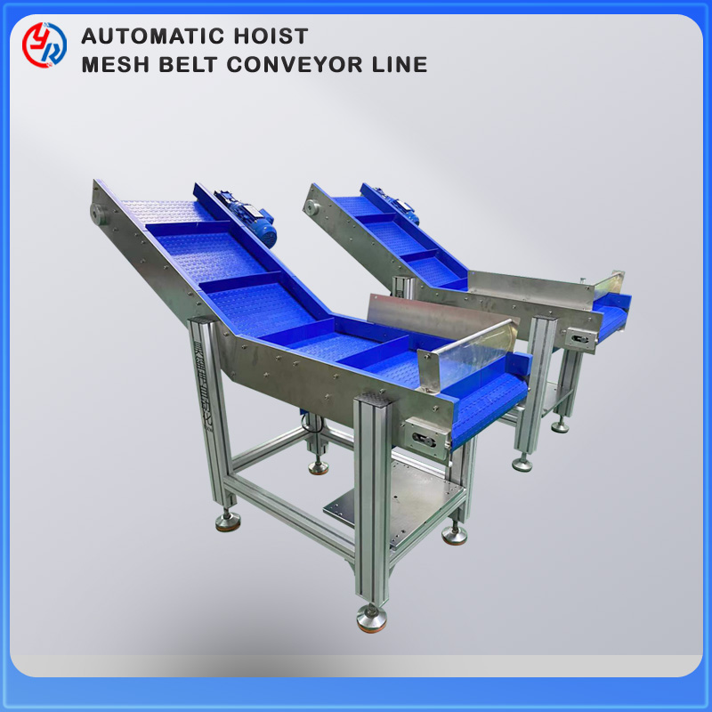 Automatic hoist Mesh belt conveyor line