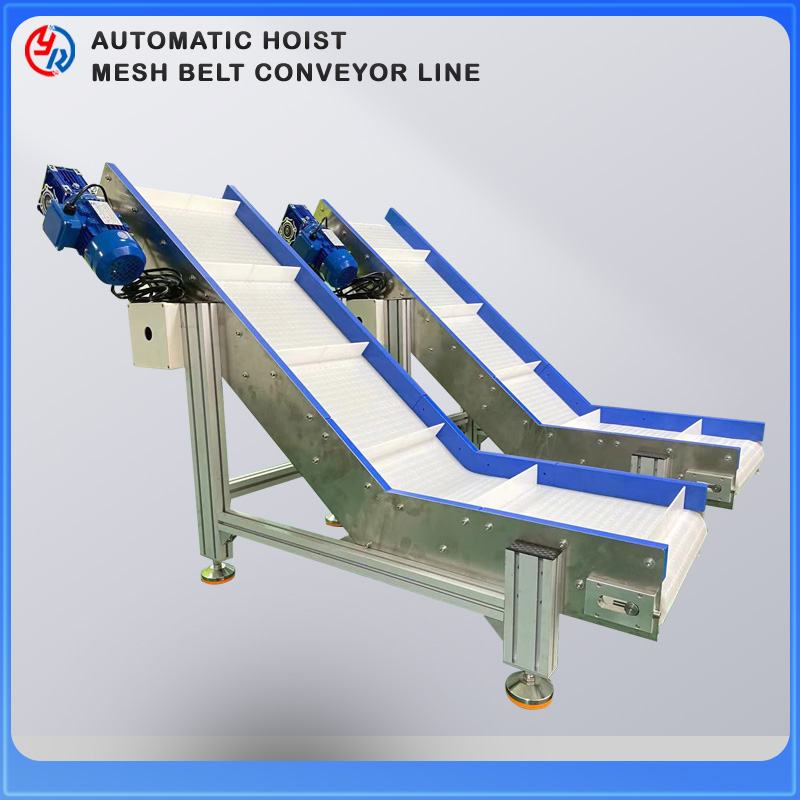 Automatic hoist Mesh belt conveyor line